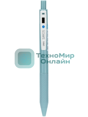 Ручка гелевая Deli EG58-BL голубой, d=0.5мм, синие чернила