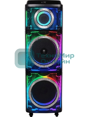 Колонка портативная Ural 203 черный 2000W 1.1 BT/3.5Jack/USB-C 15м 9000mAh