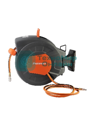 Шланг Patriot 520002440 пневматический армированный на автоматической катушке PHC 15/16H (прямой, гибрид , длина 15 м, диаметр 10х16, раб/макс давление  20/60 бар, мин/макс температура -5/45С, быстросъем рапид, резьба 1/4