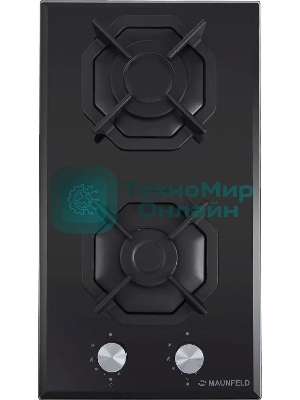 Газовая варочная панель Maunfeld EGHG.32.2CB/G, 2 конфорки, закаленное стекло, черный
