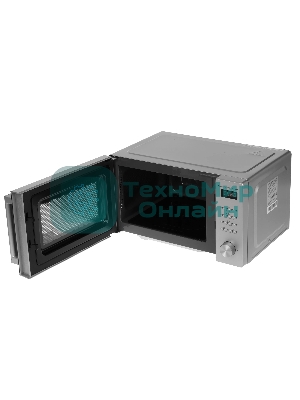 Микроволновая печь CASO M 20 Ceramic Gourmet серебристый/черный, 20 л, 700 Вт, переключатели - кнопки, поворотный механизм