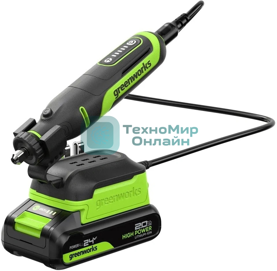 Гравер Greenworks G24RT 50Вт насадок:52
