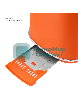 Тостер Galaxy Line GL 2921, апельсиновый фреш, металл, 900 Вт, 6 степеней поджарки