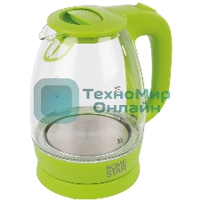 Чайник Homestar HS-1012 1.7 л, стекло, зеленый (003943)