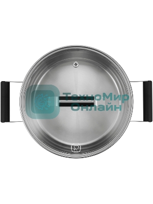 Кастрюля Rondell Bayoneta RDS-1808 5.1 л. d=24 см (с крышкой) стальной