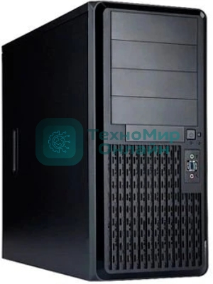 Компьютерный корпус Midi Tower InWin PE689 Black 600W IP-S600BQ3-3 USB3.0*2+A(HD)+front fan 120mm*1+rear fan 120mm*1+ 2*2SATA+1*1SATA+Intrusion Switch/ holes for SL20” RACKMOUNT