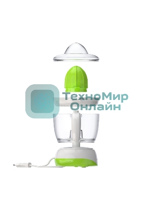 Соковыжималка Maxvi SG401 белый/зелёный, цитрусовая, 40 Вт, 700 мл, механическое