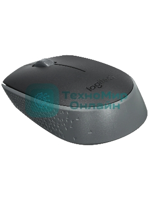Мышь беспроводная Logitech M170 черный/темно-серый, 1000 dpi, радиоканал, USB, кнопки - 3
