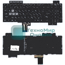 Клавиатура для ноутбука Asus Gaming FX504 черная с белой подсветкой