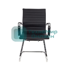 Кресло Бюрократ CH-883-LOW-V/BLACK черный, экокожа, 120 кг, механизм качания, низкая спинка