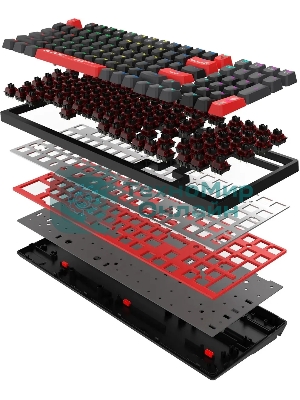 Клавиатура проводная A4Tech Bloody S98 (S98 RED) USB черный/красный