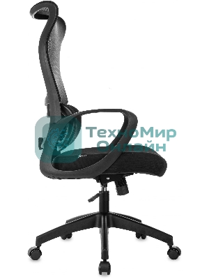 Кресло руководителя Бюрократ Sigma 2 черный сетка/ткань крестов. пластик