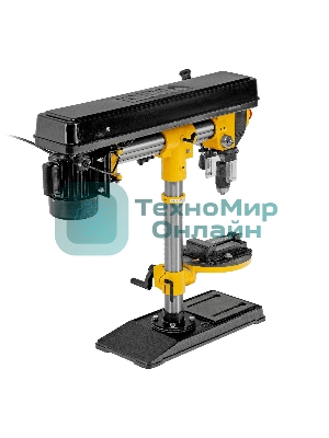 Станок сверлильный радиальный Denzel DDM-550R, 550 Вт, 16 мм, 12 ск., настольный