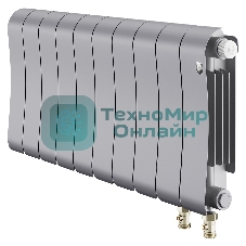 Радиатор биметаллический Royal Thermo Infinity 300 Silver Satin VR80 - 10 секц.