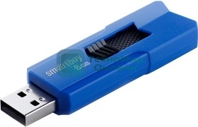 Флешка USB Smartbuy STREAM Blue (SB8GbST-B), 8Gb, USB 2.0, R/W 25/15, синий/черный