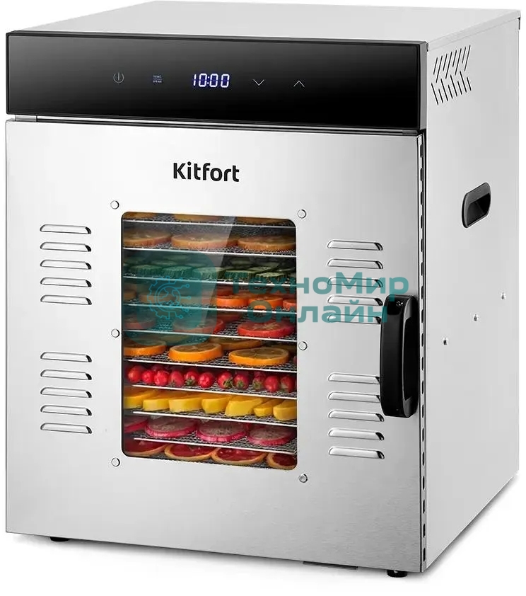 Сушка для фруктов и овощей Kitfort КТ-1967 15под. 1000Вт нержавеющая сталь