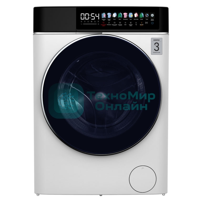Стирально-сушильная машина Centek CT-1947 белый, загрузка фронтальная 10 кг, 1400 об/мин., класс: А+++