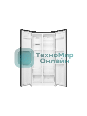 Холодильник Maunfeld MFF177NFSE нержавеющая сталь двухкамерный 263/170л морозилка сбоку, No Frost, Side by Side