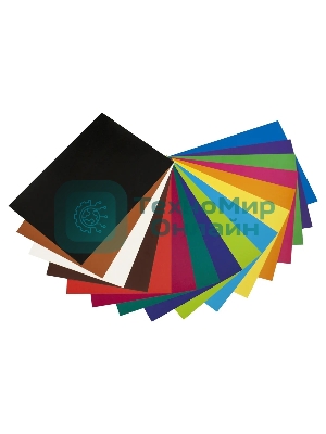 Картон цветной Silwerhof двусторонный мелованный, 16л. 16цв. A4 Монстрики папка