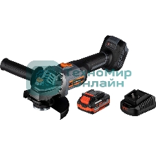 Угловая шлифовальная машина бесщеточная УШМ Anycons JM-125S, 125м, 21В, 8500 об/мин, 2 акб, JM-1252