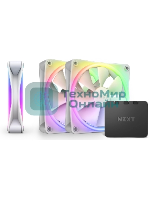 Комплект вентиляторов для корпуса Case Cooler NZXT F120 RGb DUO Triple Pack (120x120x25мм, 4-pin PWM, RGb, 48.58CFM, 29dBA, 1800RPM, белый, 3pcs)