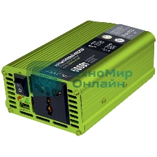 Автомобильный инвертор (преобразователь) постоянного тока 12В в переменный ток 220В, модель QUMO QAI-901-500 (Inv 001), максимальная выходная мощность 500Вт, встроенный разъем USB