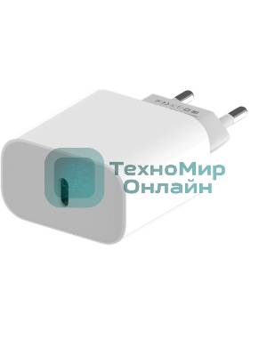 Сетевое зарядное устройство Maxvi CHL-601PD 18W, 3A, QC 3.0, PD 3.0, 1xUSB-C, белый