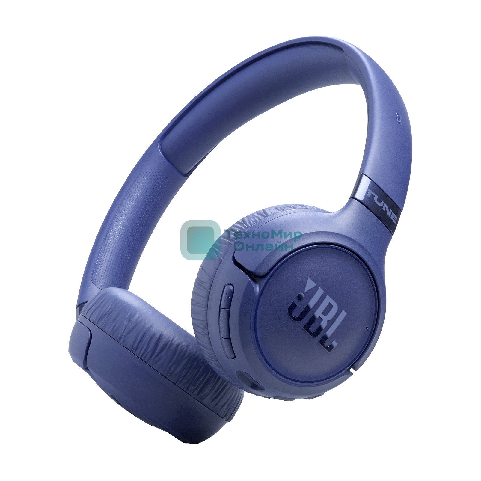 Беспроводные/проводные наушники JBL Tune 680NC синий, накладные, Bluetooth + проводной, адаптивное шумоподавление