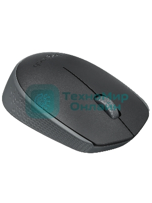 Мышь беспроводная Logitech M170 черный/темно-серый, 1000 dpi, радиоканал, USB, кнопки - 3