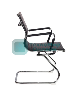 Кресло Бюрократ CH-883-LOW-V/BLACK черный, экокожа, 120 кг, механизм качания, низкая спинка