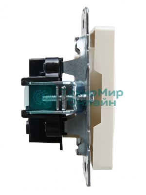 Розетка 1-местная IEK BRITE РС10-1-0-БрЖ без заземления, без защитных шторок, 10А, жемчуг