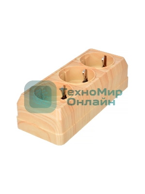 Розетка 3-м ОП Октава 16А РС23-3-ОС с заземл. сосна IEK ERO31-K03-16-DC