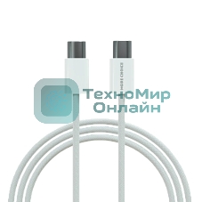 Кабель MORE CHOICE (4620202550378) K75a USB 3.0A PD 60W для Type-C Type-C нейлон 2м белый