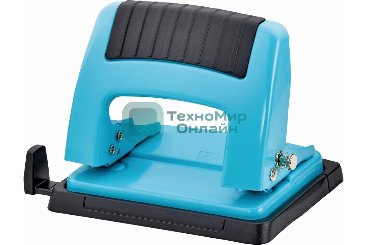 Дырокол Kw-Trio 09165BLUE, до 20 листов, металл синий, отверстий: 2, с линейкой