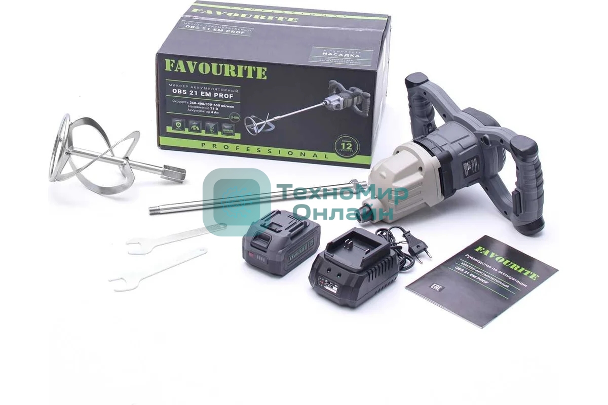 Аккумуляторный миксер FAVOURITE OBS 21 EM PROF