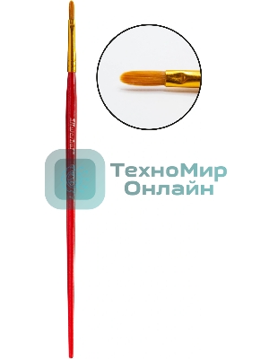 Набор кистей Silwerhof Color, синтетика (набор 5шт) синтетика круглая №3/плоская №2,6,14/овальная №1