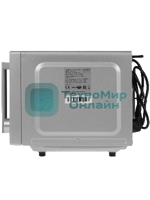 Микроволновая печь CASO M 20 Ceramic Gourmet серебристый/черный, 20 л, 700 Вт, переключатели - кнопки, поворотный механизм