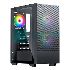 Компьютерный корпус ACD Citadel 106 ATX, черный, USB 3.0x1, USBx2+HD audio,1x12см ARGb rear+2x14см ARGb front,TG