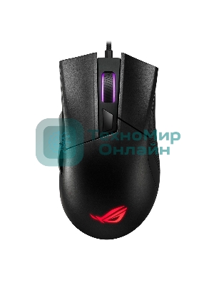 Мышь проводная ASUS ROG Gladius II Core черный, 6200 dpi, USB, кнопки - 6