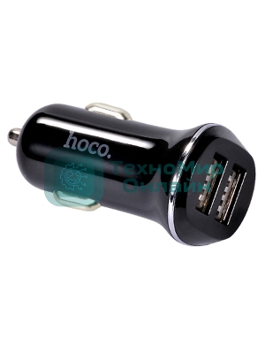 Автомобильная зарядка HOCO Z1 2xUSB, 2.1A, 11W, черный