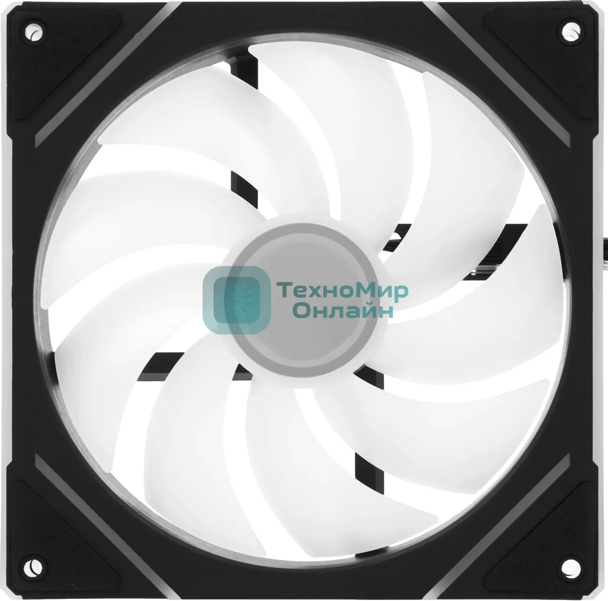 Вентилятор для корпуса Accord ACC-YF14 ARGb 140х140x25 черный 4-pin (ACC-YF14 ARGb BLACK) brown box