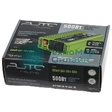 Автомобильный инвертор (преобразователь) постоянного тока 12В в переменный ток 220В, модель QUMO QAI-901-500 (Inv 001), максимальная выходная мощность 500Вт, встроенный разъем USB