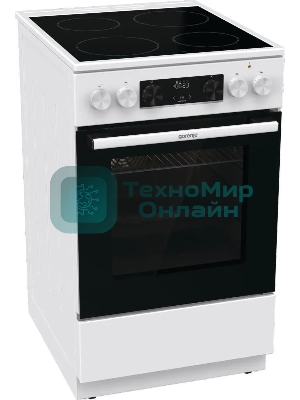 Плита электрическая Gorenje GEC5C61WG белый, конфорок 4 электрических, духовка 70 л, 50 см x 85 см x 59.4 см (без крышки)
