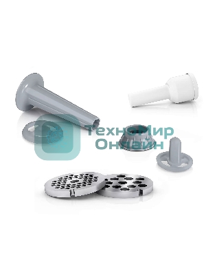 Мясорубка электрическая Bosch MFW2520W белый, 1500 Вт, 1.7 кг/мин, насадки - 4