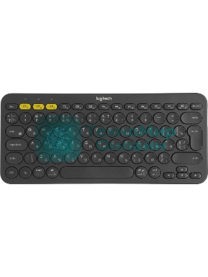 Клавиатура беспроводная Logitech K380 Multi-Device Bluetooth (920-007584) темно- серый- (заводская гравировка)