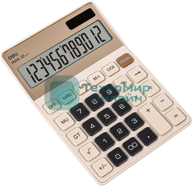 Калькулятор настольный Deli EM309 золотистый 12-разр.