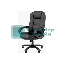 Кресло Chairman 600 черный, экокожа, 120 кг