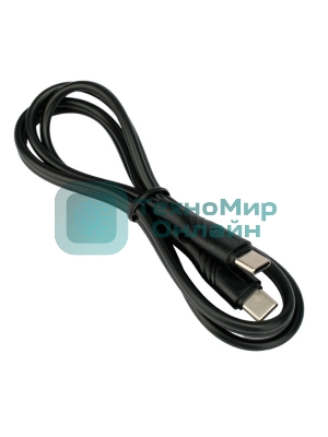 Кабель USB2.0 Cablexpert CCB-USB2-CMCMO1-1MB, Type-C/Type-C, издание Classic 0.1, 3A, 60W, PD/QC3.0, медь, 1м, черный, коробка