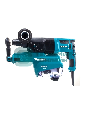 Перфоратор Makita HR2652 SDS+,800Вт,3реж,2.9Дж,0-4600у\м,3.0кг,чем,комплект д\сбора пыли с фильтро