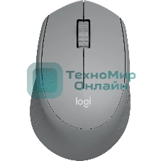 Мышь беспроводная Logitech M280 серый, 1000 dpi, радиоканал, USB, кнопки - 3